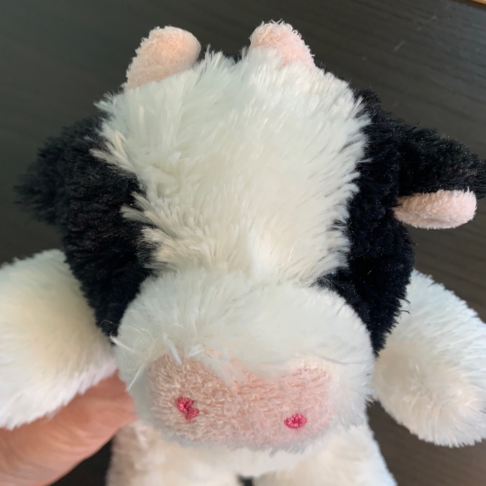 Aurora World Black White Spotted Cow‎ Plush Stuffed Animal Farm Toy 2021 8 Inch